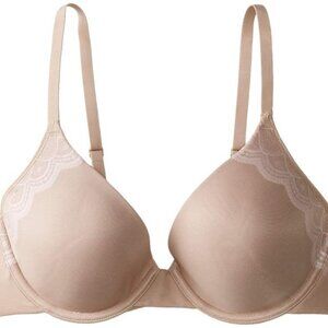 Vanity Fair Beautifully Smooth Secret Lace Underwire Bra 75209 Beige 38B NWT!